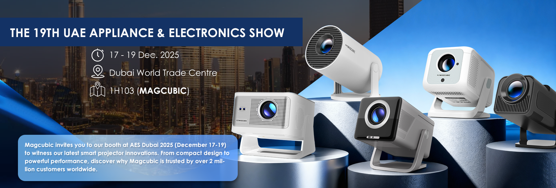 Magcubic-portable-projector-Dubai-exhibition